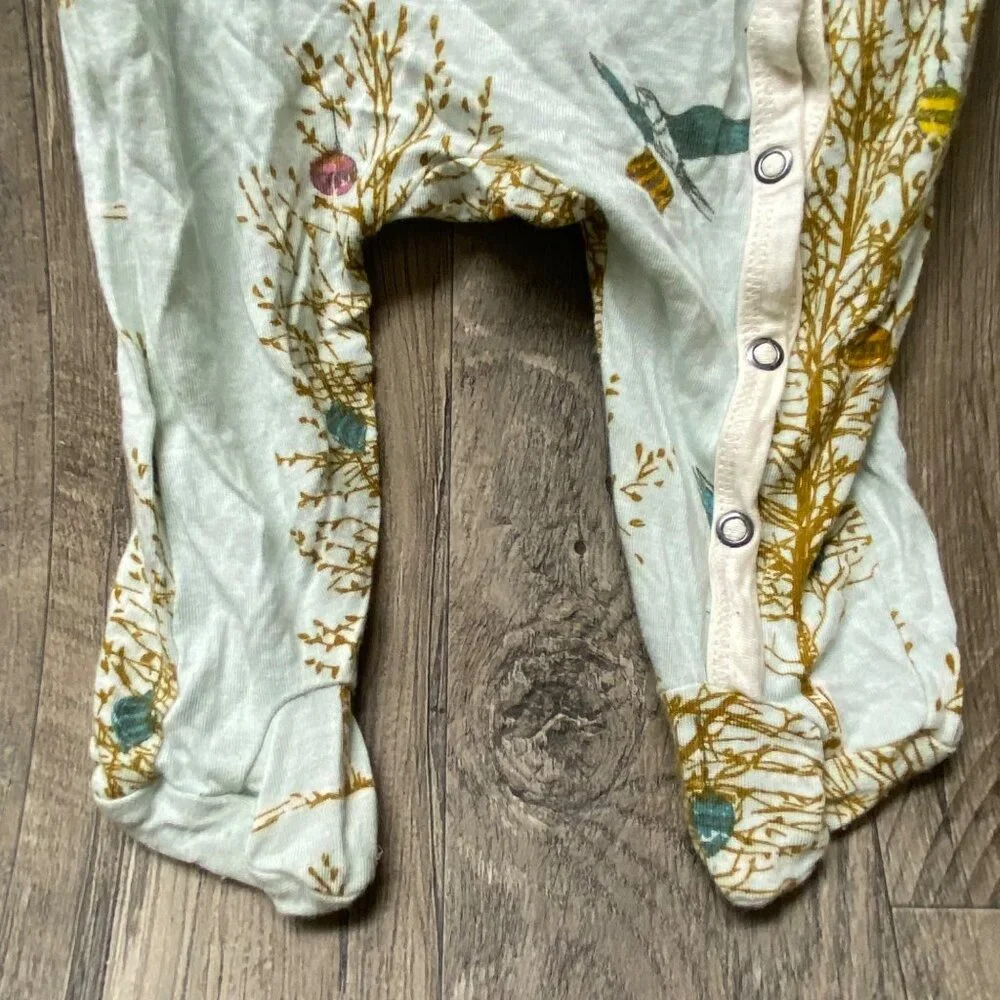 Milk Barn one piece baby romper footed‎ snap Christmas ornament holiday 0-3 girl